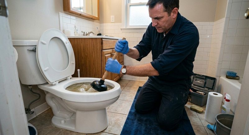 Backed Up Toilet Repair in Columbus, OH
