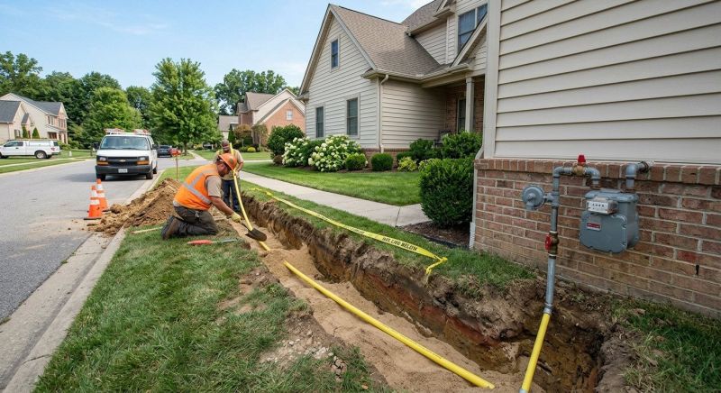 Underground Gas Line Service in Fredericksburg, VA